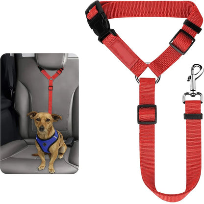 Ceinture de sécurité voiture pour chien – Attache appui-tête réglable, laisse de retenue