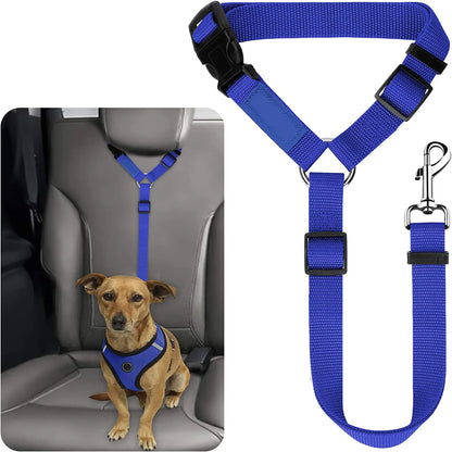 Ceinture de sécurité voiture pour chien – Attache appui-tête réglable, laisse de retenue