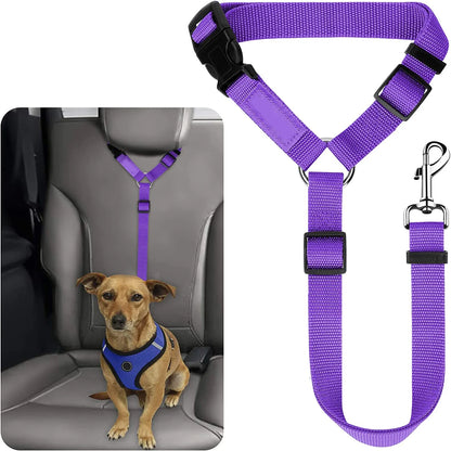 Ceinture de sécurité voiture pour chien – Attache appui-tête réglable, laisse de retenue