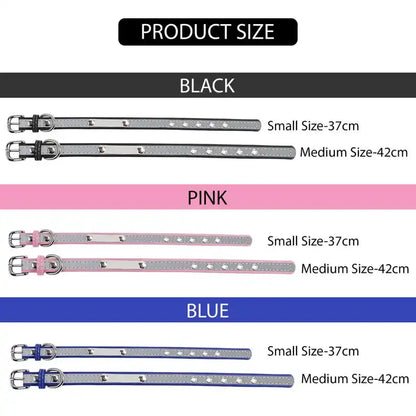 Collier pour chien personnalisé avec nom & numéro – Cuir PU gravé, ajustable (XS à XL)